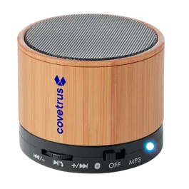 Covetrus Altavoz Inalambrico Manu Bluetooth, ABS y Bambú, Manos Libres, Tarjeta SD, AUX/USB, 3W, 450mAh